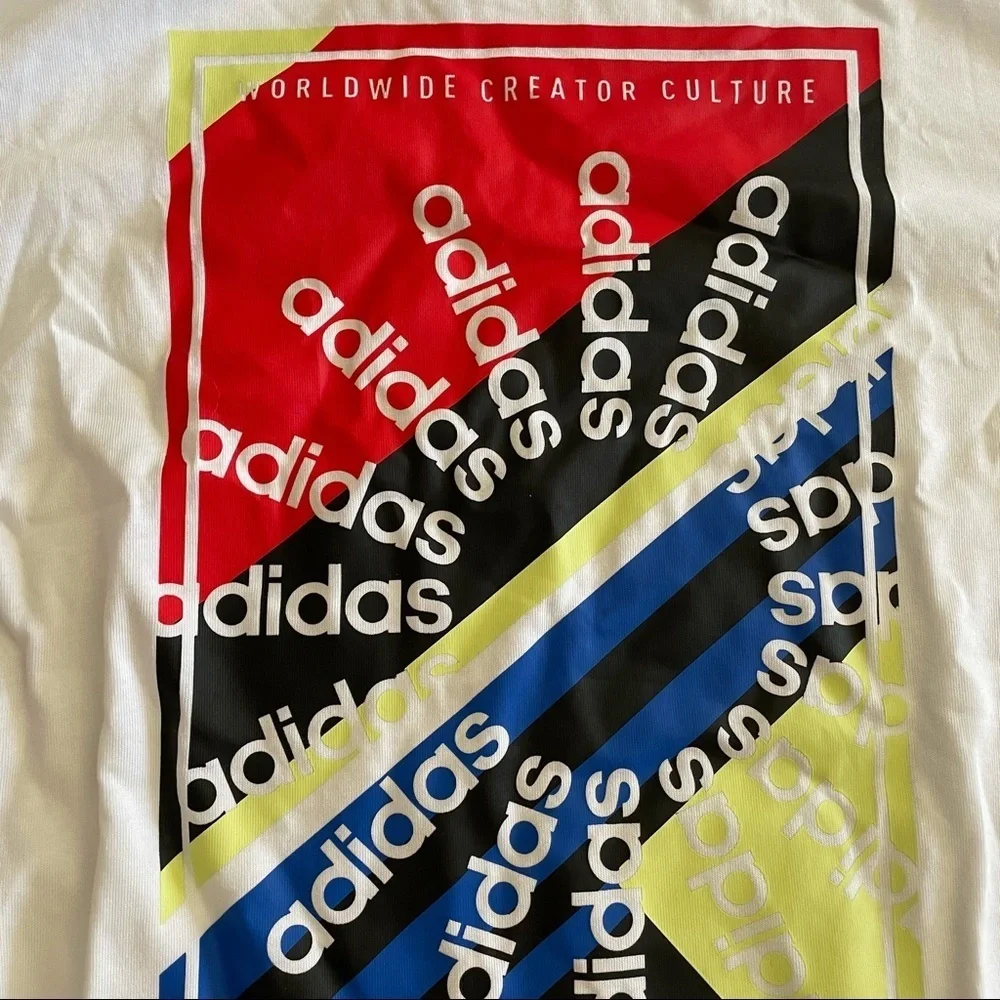 NWT men’s adidas climalite T-shirt medium SS short sleeve white design